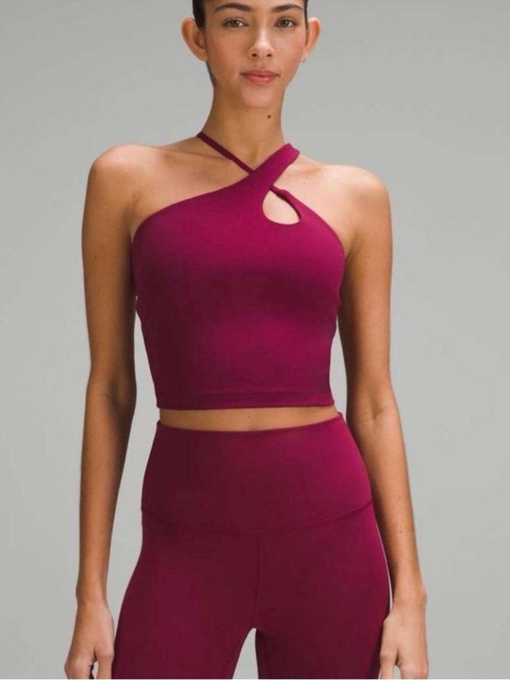 Lululemon Magenta Asymmetric Cutout Tank Top Size 6